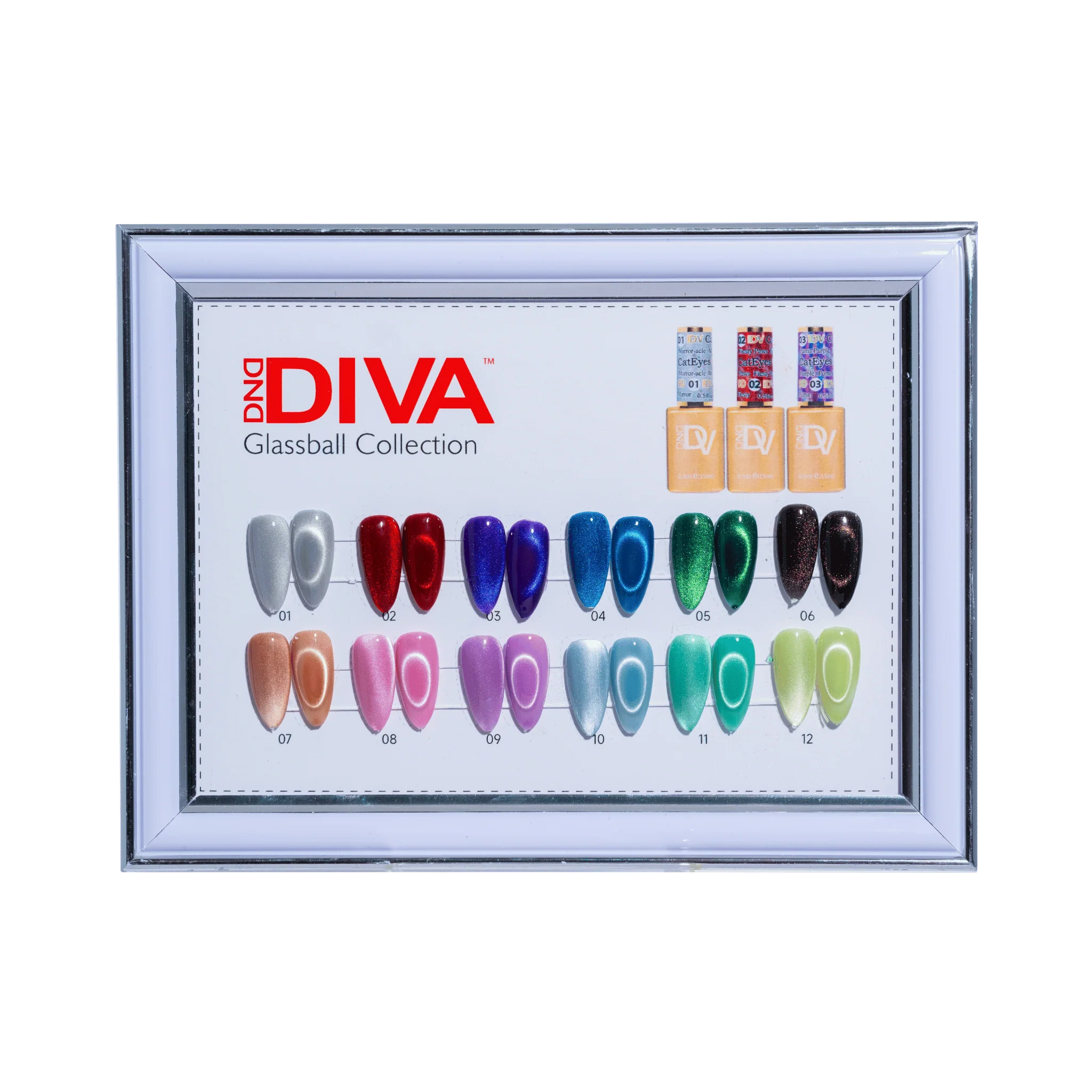 DIVA Framed Color Chart — 9D Cat Eye Glassball